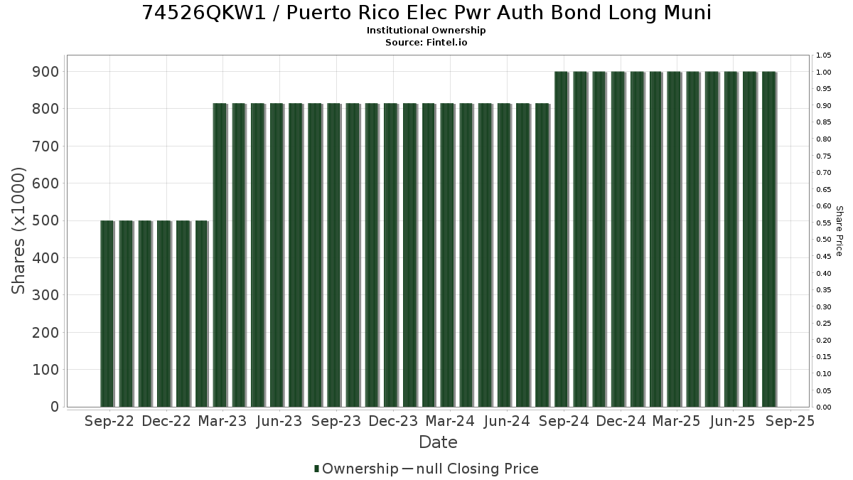 US74526QKW14 / Puerto Rico Elec Pwr Auth Bond Long Muni Institutional Ownership