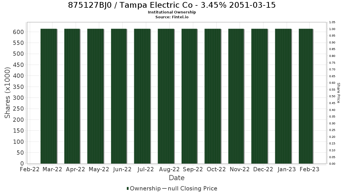 US875127BJ01 / Tampa Electric Co - 3.45% 2051-03-15 Institutional Ownership
